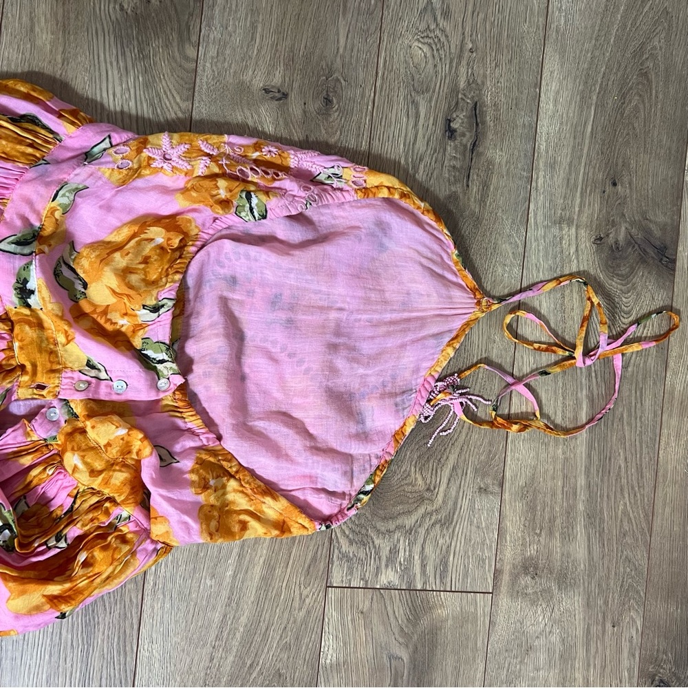 ❗️SOLD❗️Farm Rio Halter Dress in Pink Boto Chita - Picture 7 of 7